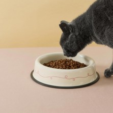 Emaylab Rebel Bow Emaye Kedi Köpek Mama Kabı