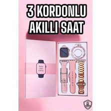 Zenvia Akıllı Saat Amoled Ekran 3 Kordonlu Aksesuar Hediyeli Sesli Görüşme