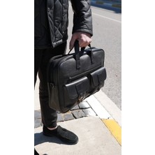 Organizer Siyah Unisex El, Omuz, Bilgisayar, Notebook, Evrak Çantası Laptop Çantası