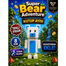 Super Bear Adventure Kutup Ayısı Figür Oyuncak | Oynar Eklemli 8 cm Koleksiyon Karakteri | Voltrex Design
