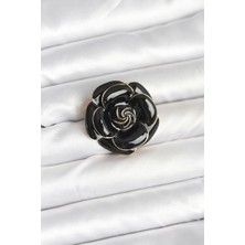 Siyah Gül Model Broş 5886 - HS6347-3386