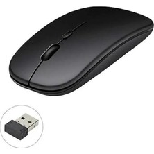 Calperia Kablosuz Mouse Fare Şarjlı Bluetooth Wireless Çift Modlu Sessiz