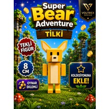 Super Bear Adventure Tilki Figür Oyuncak | Oynar Eklemli 8 cm Koleksiyon Karakteri | Voltrex Design