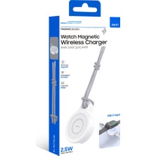 HiboTekno Magsafe Ios Watch Kablosuz Şarj Cihazı – 2.5W Usb-C Girişli ve Metal Gövdeli Mini Şarj Adaptörü Akıllı Saat Şarjıat