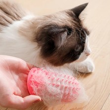 Muhtelif Kedi & Köpek Tüy Toplama Yıkama ve Ayarlanabilir Köşe Kaşınma Silikon Fırçası 12,5 x 9 cm