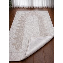 Kapitoneli Nakışlı Hediyelik Çeyizlik  Gelin Damat Seccade. 70X110 cm