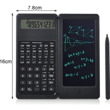 Ozcmax Silinebilir LCD Yazı Tabletli,kalemli Katlanabilir Bilimsel Heesap Makinesi