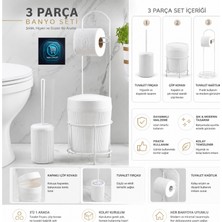 Mavi Concept Premium Lüks 3’lü Banyo Aksesuar Seti Modern Tasarım