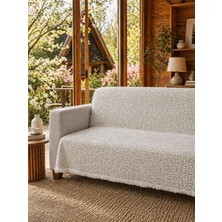 Mermer Desen Kaymaz Yıkanabilir Pamuklu Koltuk Örtüsü 180X220 cm Oturma ve Sırt