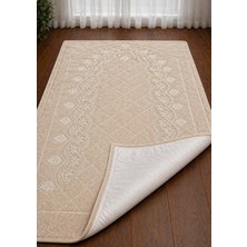 Kapitoneli Nakışlı Hediyelik Çeyizlik  Gelin Damat Seccade. 70X110 cm