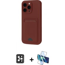 Marsilyan™- iPhone 16 Pro Max Kılıf Vadi Çizgi Prime - Siyah 3D Antistatik Cam Ekran Koruyucu + Pvd Metal Kamera Lens - Sh