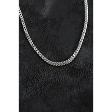 316L Çelik Gümüş Renk Foxtail Model Zincir Erkek Kolye 5886 - HS7676-8187
