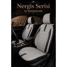 Trobus Renault Kadjar 2015 Sonrası Uyumlu Nergis Serisi Gri Siyah Ortopedik Tay Tüyü Koltuk Kılıfı