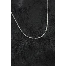 316L Çelik Gümüş Renk Ince Venetian Zincir Model Erkek Kolye 5886 - HS6994-9200