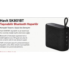 NIXCON Havit SK801BT Bluetooth Hoparlör Taşınabilir Kablosuz Speaker 5W Siyah