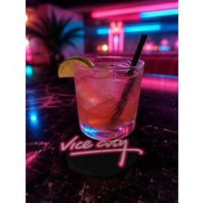 Goka 3D Craft Grand Theft Auto (Gta) Vice City Retro Bardak Altlığı - Gamer Oda Aksesuarı - 9 cm