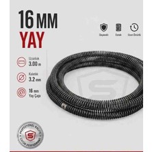BİMEX Profesyonel Gider Açma Yayı (16 mm Kalınlık - 3 Metre Uzunluk) Yedek Kanal Açma Yay 3.2 mm Standart Uyumludur