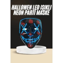 Calperia Işıklı LED Maske Parti Eğlence Maskesi Hallowen Neon Maske