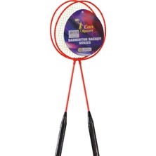 Margo Toys Çantalı Turuncu Badminton Raket Seti (2 Adet Metal Raket+2 Adet Badminton Topu)