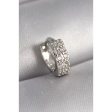 316L Çelik Gümüş Renk Zirkon Taşlı Tragus Piercing 5886 - HS3984-1460