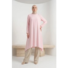 Sefa Merve Krep Kumaş Salaş Tunik 1011-12 Pudra