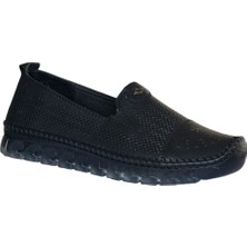Cex 26Y NBL03 Siyah Kadın Comfort Deri Ayakkabı