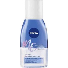Nivea Çift Fazlı Göz Makyaj Temizleyicisi 125 ml Suya Dayanıklı Makyaj İçin Etkili Temizlik