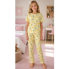Enie Kız Çocuk Limon Desenli Kısa Kollu Pijama Takımı