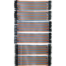 Atölye Elektronik Jumper Kablo Seti - 20CM - 40'lı - 6'lı Kablo Seti (2xdişi Erkek / 2xdişi Dişi / 2xerkek Erkek)