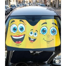 Şimika Araç Içi Metalize Güneşlik (Smile)Otomobil Ön Cam Koruma (Karton Degildir)