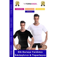 Carlburn #erkekkorse Dik Duruş Vücut Bel Göğüs Toparlayıcı Göbek Sıkılaştırıcı Kısa Kol Korse Atlet 4'lü Set