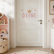 Moduler Market Kisiye Ozel Isim Sticker Cocuk Odasi Kapi Duvar Vinil Dekorasyon