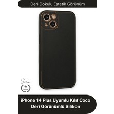 Svein #kılıf Iphone 14 Plus Uyumlu Kılıf Coco Deri Görünümlü Silikon Kapak Darbe Emici Esnek Yumuşak Koruyucu Çizilme Önleyici Kamera Korumalı Şık Ince Kaymaz Premium Telefon Aksesuarı