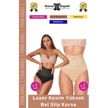 Carlburn #korse Vücut Şekillendirici Karın Bel Toparlayıcı Lazer Kesim Yüksek Bel Slip Korse 2'li Set