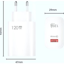 Ozcmax 120W USB Hızlı Type C Uçlu Kabllolu Şarj Aleti