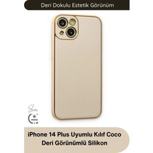 Svein #kılıf Iphone 14 Plus Uyumlu Kılıf Coco Deri Görünümlü Silikon Kapak Darbe Emici Esnek Yumuşak Koruyucu Çizilme Önleyici Kamera Korumalı Şık Ince Kaymaz Premium Telefon Aksesuarı
