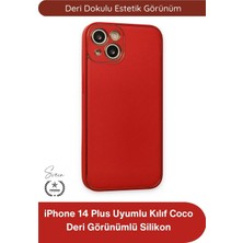 Svein #kılıf Iphone 14 Plus Uyumlu Kılıf Coco Deri Görünümlü Silikon Kapak Darbe Emici Esnek Yumuşak Koruyucu Çizilme Önleyici Kamera Korumalı Şık Ince Kaymaz Premium Telefon Aksesuarı