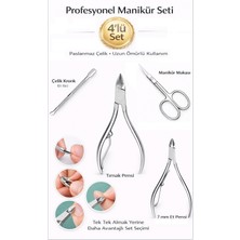 Empressco Solingen 4’lü Profesyonel Manikür Seti | Bileyli Tırnak Pensi, Et Pensi, Manikür Makası & Kronk Et Itici - Fiyatı, Yorumları