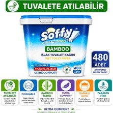 Soffy Islak Tuvalet Kağıdı 480 Adet Kapaklı Kutu – Tuvalete Atılabilir, Paraben Free, Ultra Comfort