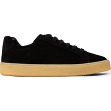 Deery Erkek Hakiki Süet Siyah Sneaker Ayakkabı - 02018MSYHC04