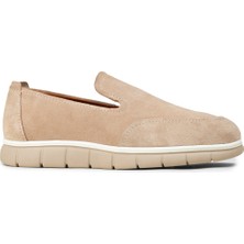 Deery Erkek Hakiki Süet Bej Loafer Ayakkabı - 02044MBEJE01