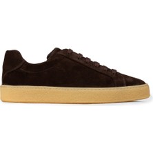 Deery Erkek Hakiki Süet Kahverengi Sneaker - 02018MKHVC04