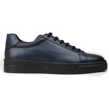 Deery Erkek Süet Lacivert Sneaker Ayakkabı - 02018MLCVC02