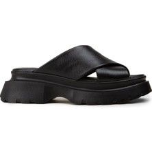 Deery Kadın Hakiki Deri Siyah Platform Terlik - L2519ZSYHP01