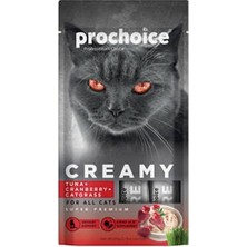 isiltikidsmoda Creamy Ton Balıklı Kızılcıklı ve Kedi Otlu Sıvı Kedi Ödül Maması 4X15 gr