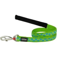 isiltikidsmoda Lime Üzerine Turkuaz Yıldızlı Köpek Uzatma Tasması Large 25 mm 1,2 mt
