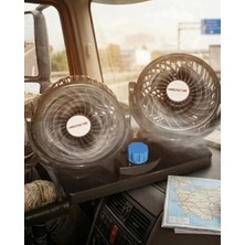 Uravas Store 12V Oto Fan Çakmaklık Girişli Ayarlanabilir Başlıklı Araç Vantilatörü