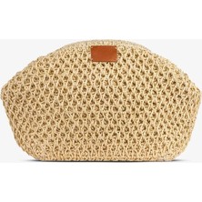 ByTooche Aello Burslu Astarlı Kağıt Ip Çanta , Hasır Örgü , Clutch, El Çantası, Portföy, Kadın Çanta