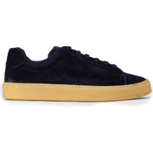 Deery Erkek Hakiki Deri Lacivert Sneaker Ayakkabı - 02018MLCVC03