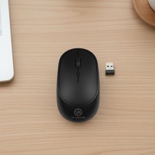 Hereveoyuncak Siyah Renkli Ergonomik Sessiz Kablosuz Mouse – USB Alıcılı, Ofis ve Oyun Için Konforlu Bilgisayar Faresi MS6310